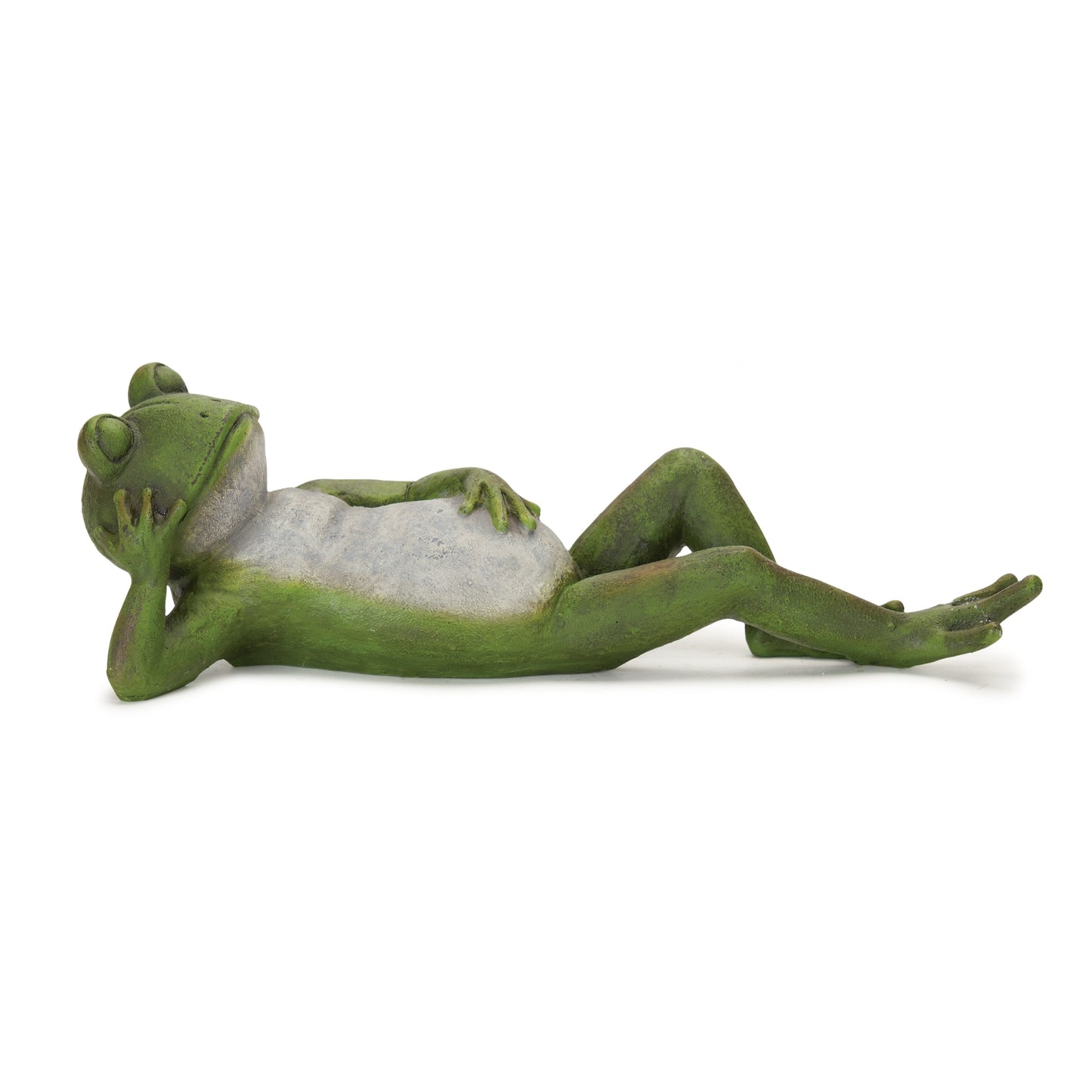 Lounging Garden Frog Figurine 14.75"L (Set of 3)