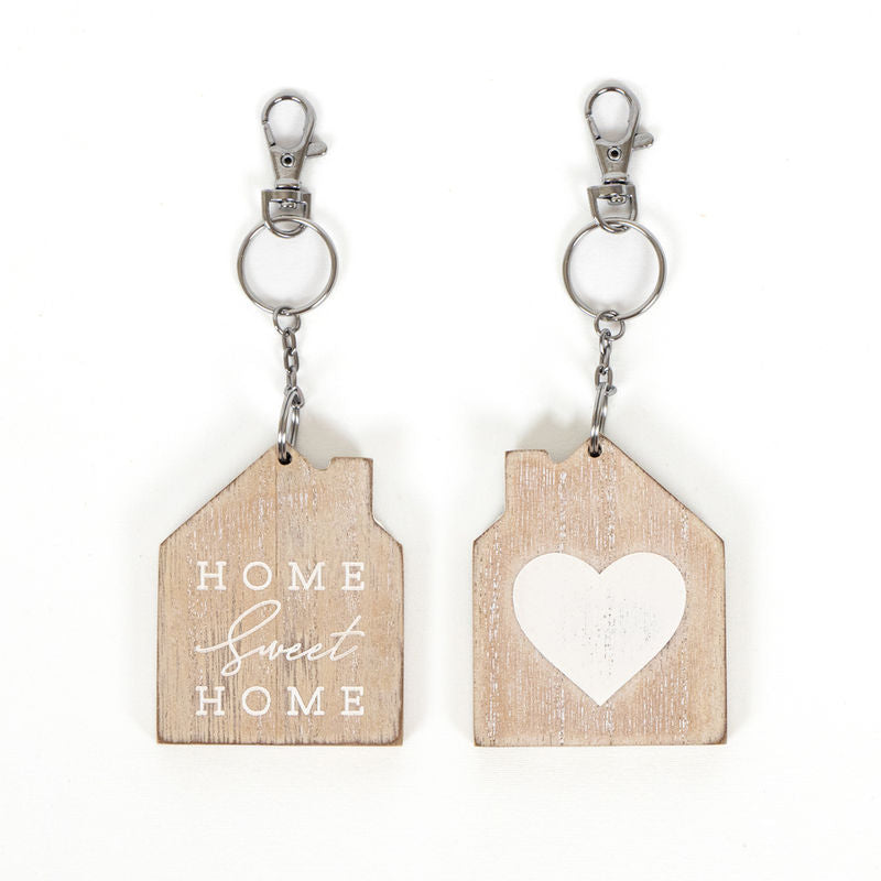 2.25" X 2.75" X .25" Reversible Wood Keychain (Home)