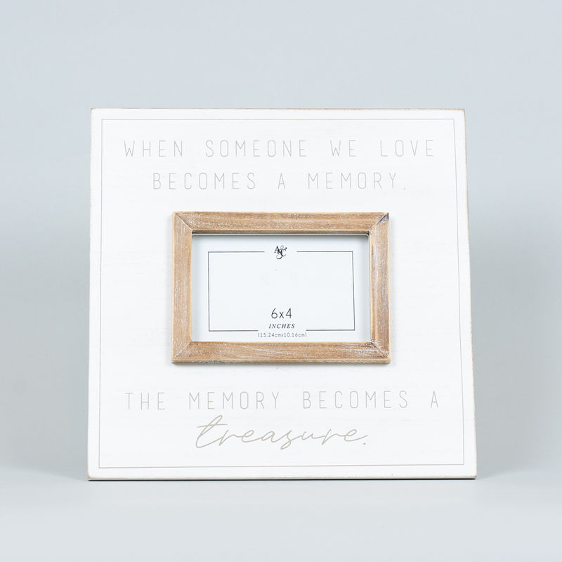 12" X 12" X .75" Wood Photo Frame (Treasure) (4" x 6")