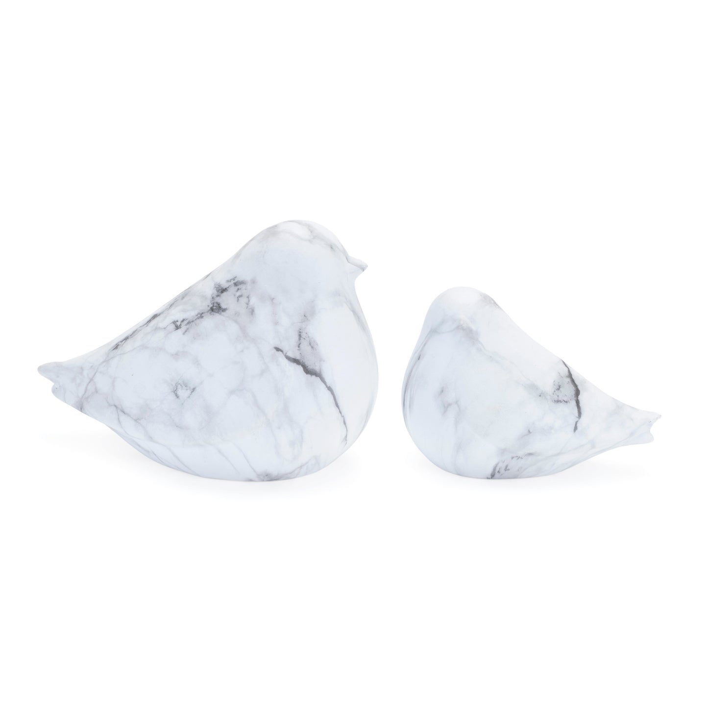 Marble Design Bird Shelf Sitter (Set of 2) 4.25"H, 6"H