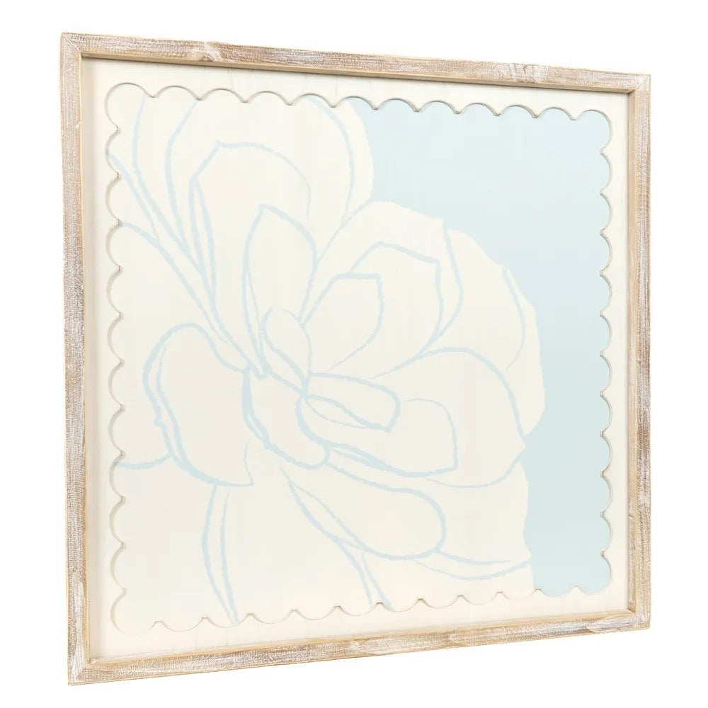 24x24x1.5 Reversible Wood Framed Sign (SUCCULENT)