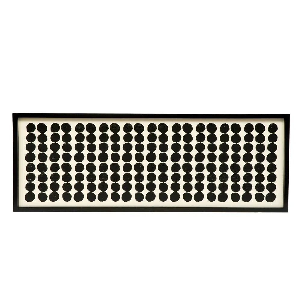 47x17x1.5 Reversible Wood Framed Sign (ARCH/DOTS) White/Black