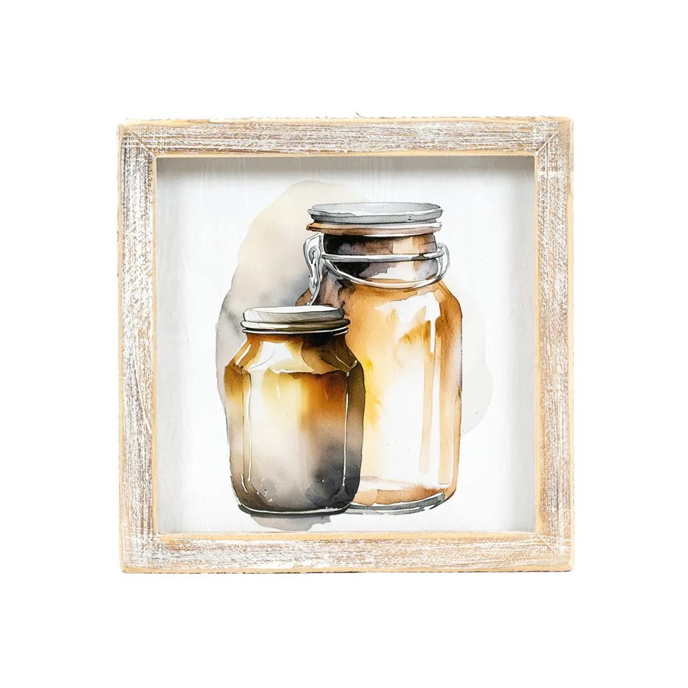 7x7x1.5 Reversible Wood Framed Sign (JARS/HORSESHOE)