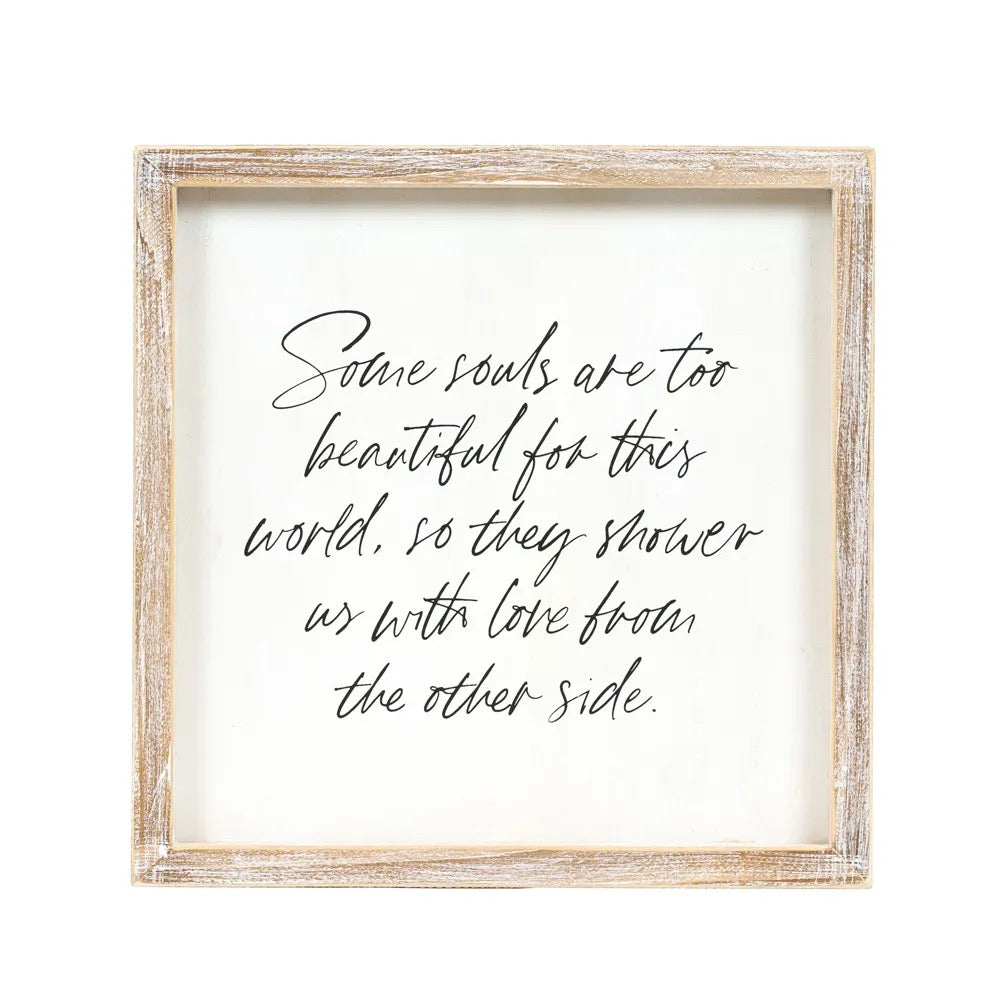 10x10x1.5 Wood Framed Sign (SOULS) White/Black