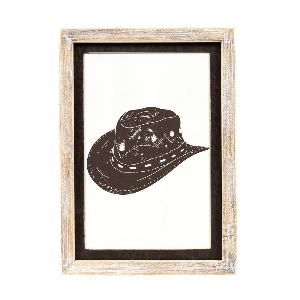 9x13x1.5 Reversible Wood Framed Sign (GIDDY)