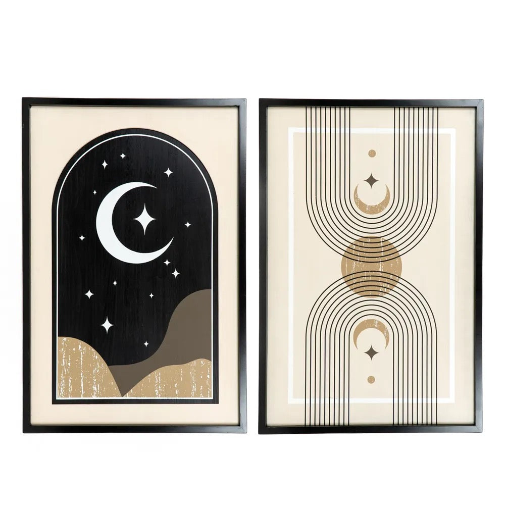 24x36x1.5 Reversible Wood Framed Sign (MOON)