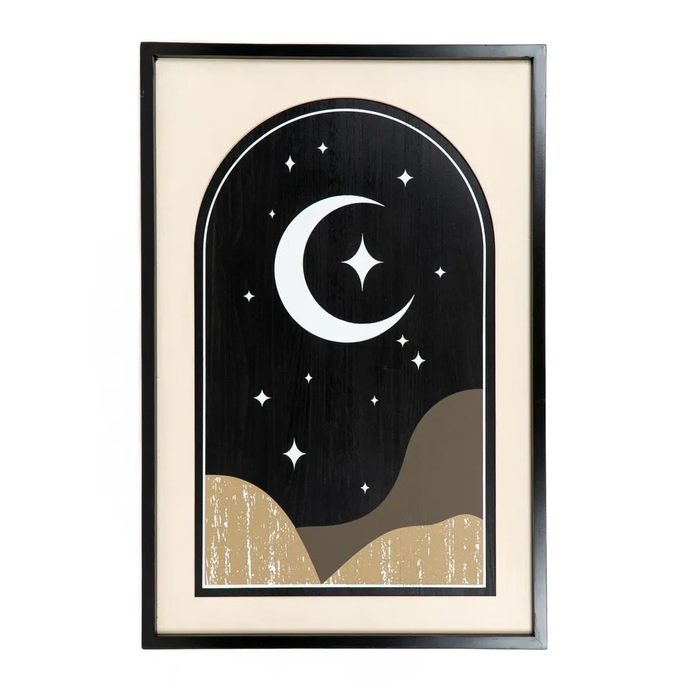 24x36x1.5 Reversible Wood Framed Sign (MOON)