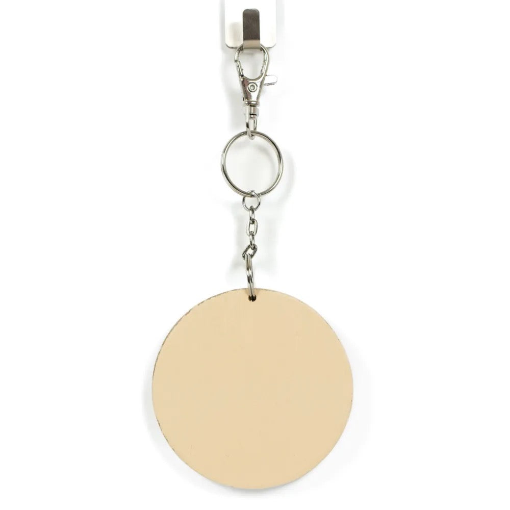 3x3x.5 Reversible Wood Keychain (BEST DAD)
