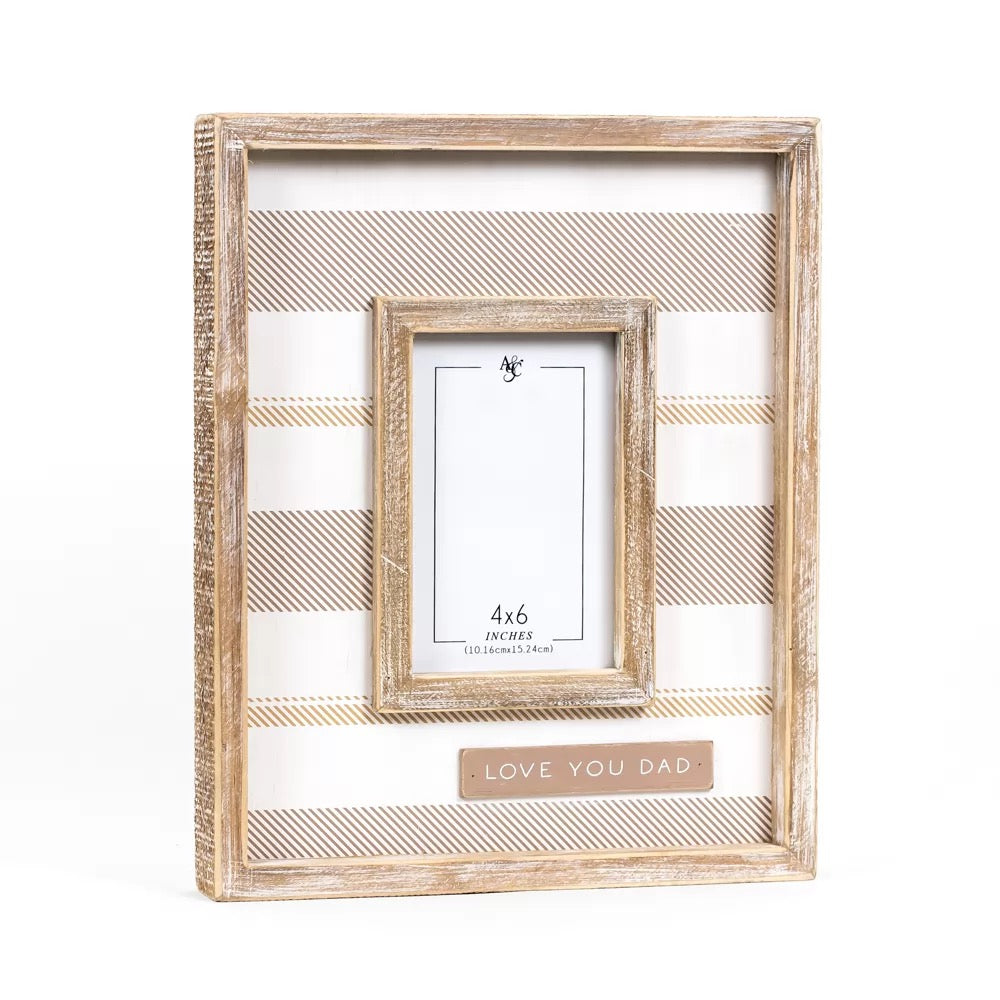 10x13x1.5 Wood Photo Frame (LOVE DAD) (4x6)