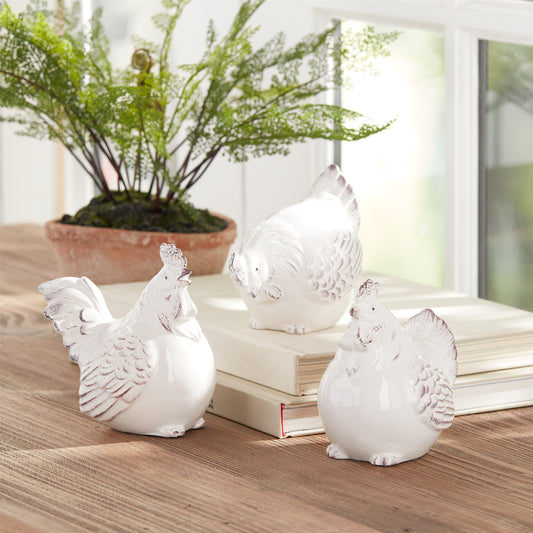 Chicken (Set of 6) 4.25"H Ceramic